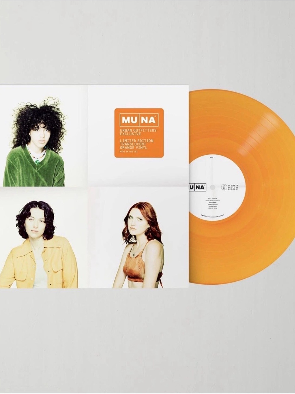 SEALED MUNA Self-Titled LP Urban Outfitters Translucent Orange Vinyl Record UO